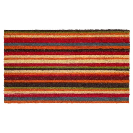 Configuracion 17 x 29 in. Palisades Stripe Rectangular Doormat Multi Color CO2831579